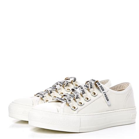 dior platform sneakers|christian dior white canvas sneakers.